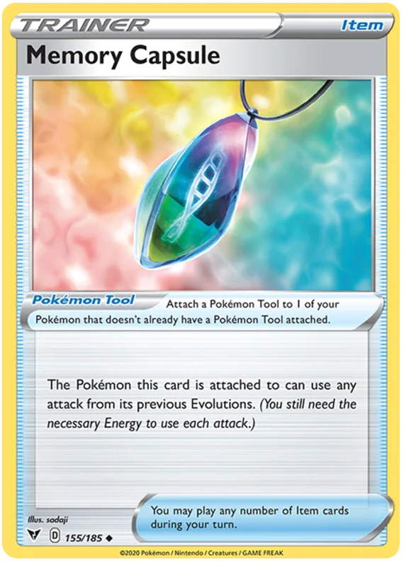 Memory Capsule trainerkaart #155/185 uit de Pokémon Vivid Voltage set