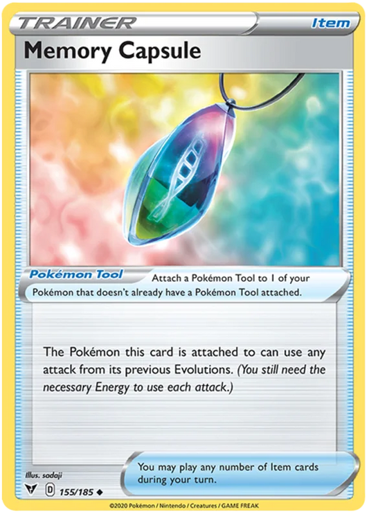 Memory Capsule trainerkaart #155/185 uit de Pokémon Vivid Voltage set
