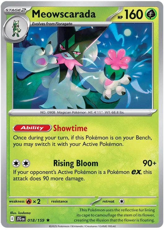 Meowscarada Holo kaart #018 uit de Pokemon Journey Together set