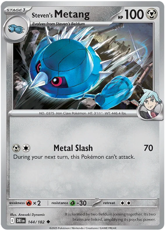 Metang common kaart #144 uit de Pokemon Destined Rivals set