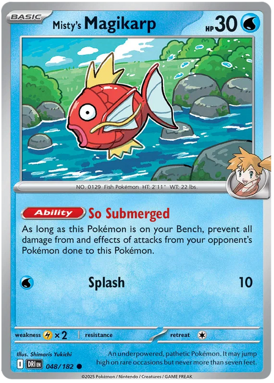Misty's Magikarp common kaart nummer 048 uit de Pokemon Destined Rivals set