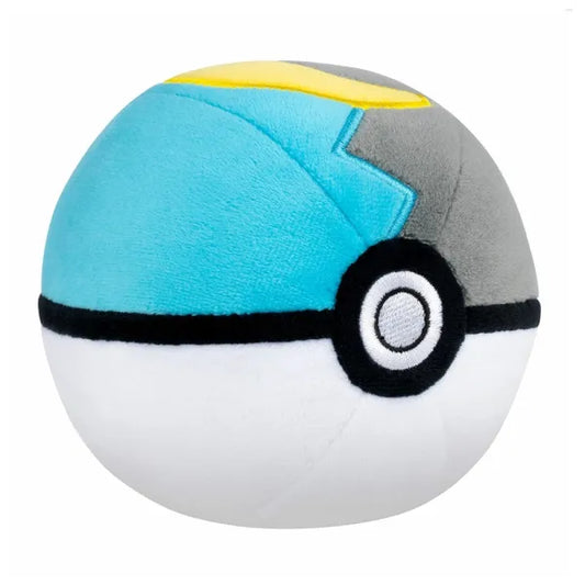 Mystieke blauwe Pokémon Moon Ball pluche van 12.5 cm met gele halve maan.