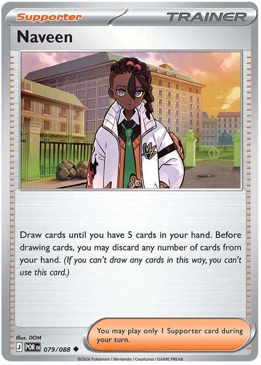 Pokemon Naveen #079 common kaart uit de Perfect Order set, losse kaart