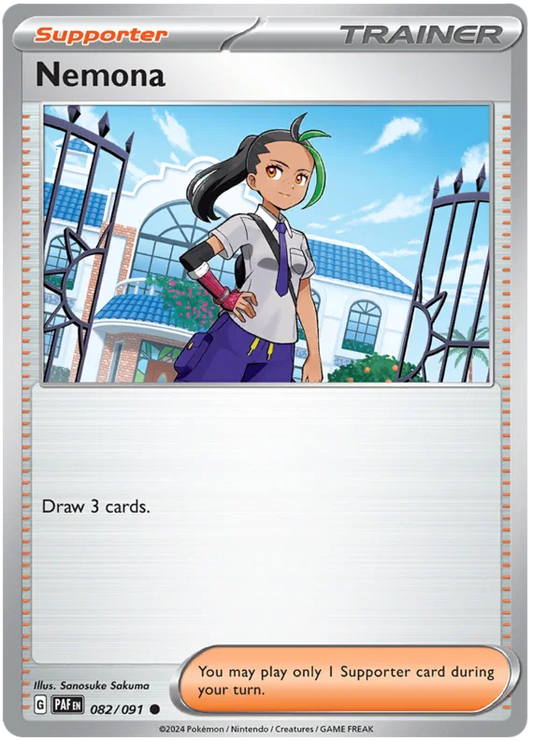 Nemona common kaart #082 uit de Pokémon Paldean Fates set