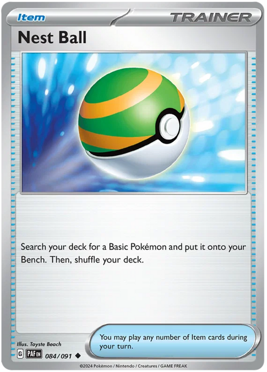 Pokémon Nest Ball common trainerkaart #084 uit Paldean Fates