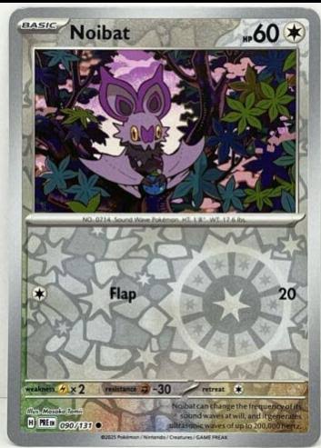 Noibat #090 Reverse Holo kaart uit de Pokémon Prismatic Evolutions set