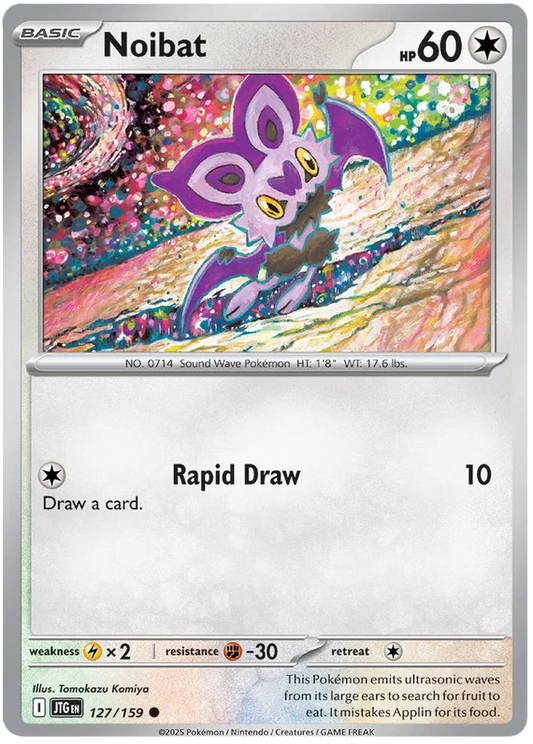 Pokémon Noibat common kaart #127 uit de Journey Together set