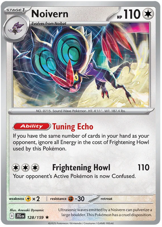 Pokémon Noivern Holo kaart #128 uit de Journey Together set