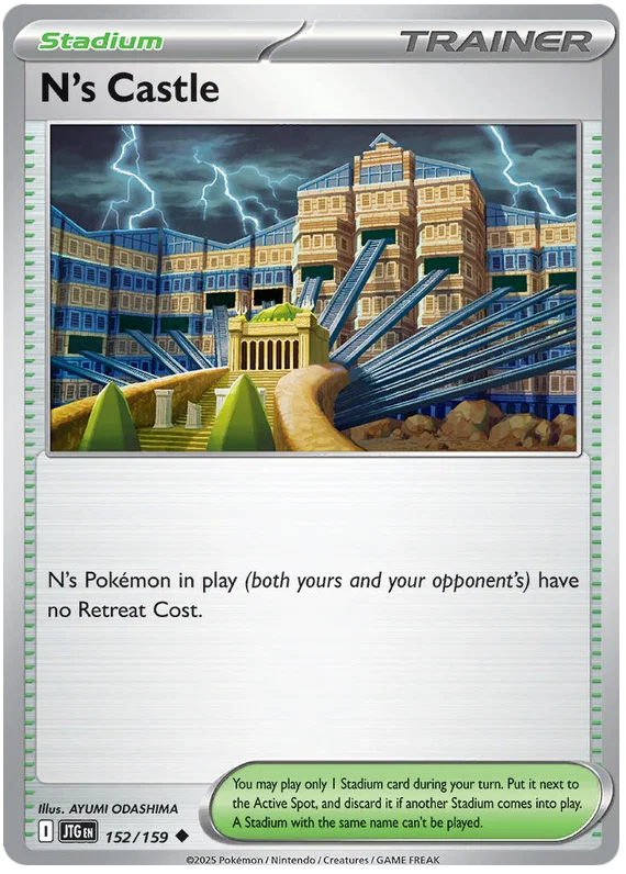 Pokémon N's Castle common kaart #152 uit de Journey Together set
