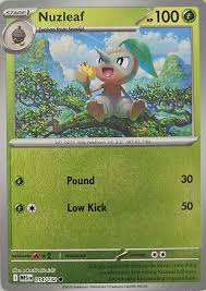 Pokémon Nuzleaf Reverse Holo kaart nummer 014 uit de Mega Evolution set