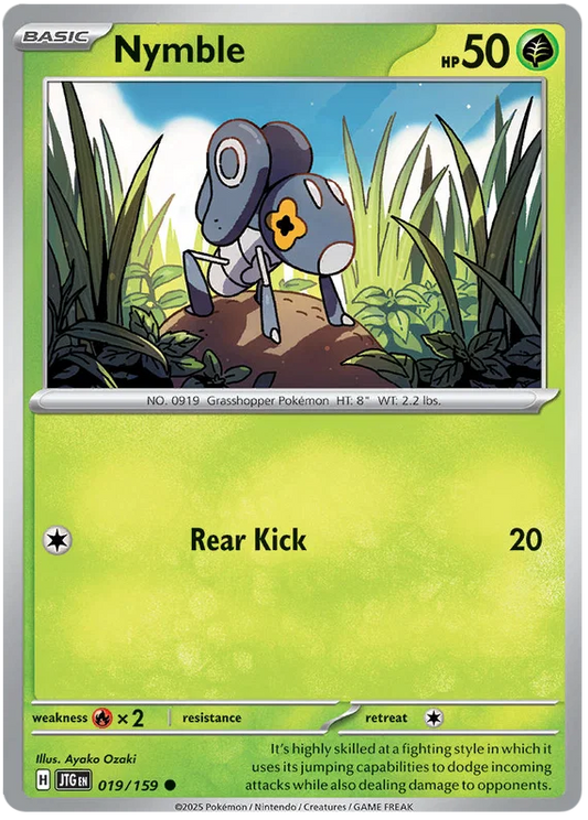 Pokémon Nymble common kaart #019 uit de set Journey Together