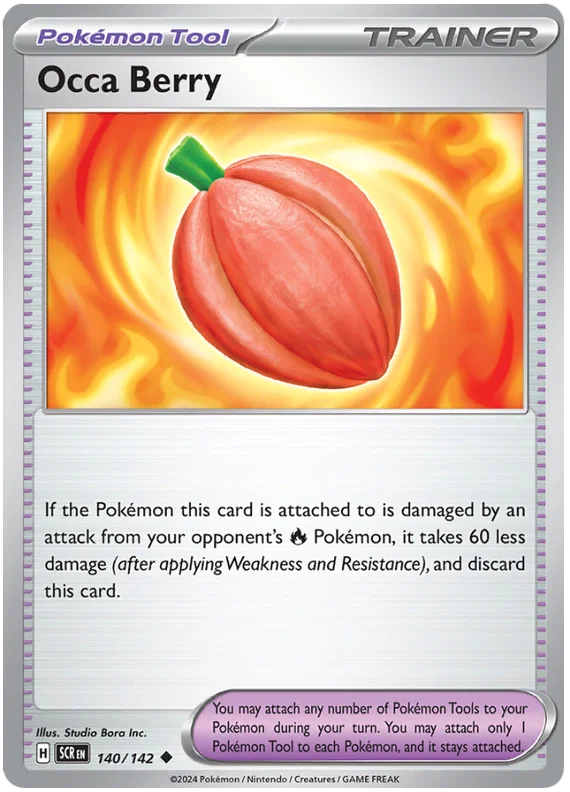 Occa Berry common kaart #140 uit de Pokémon Stellar Crown set