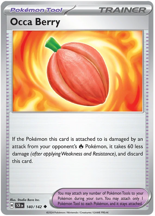 Occa Berry common kaart #140 uit de Pokémon Stellar Crown set