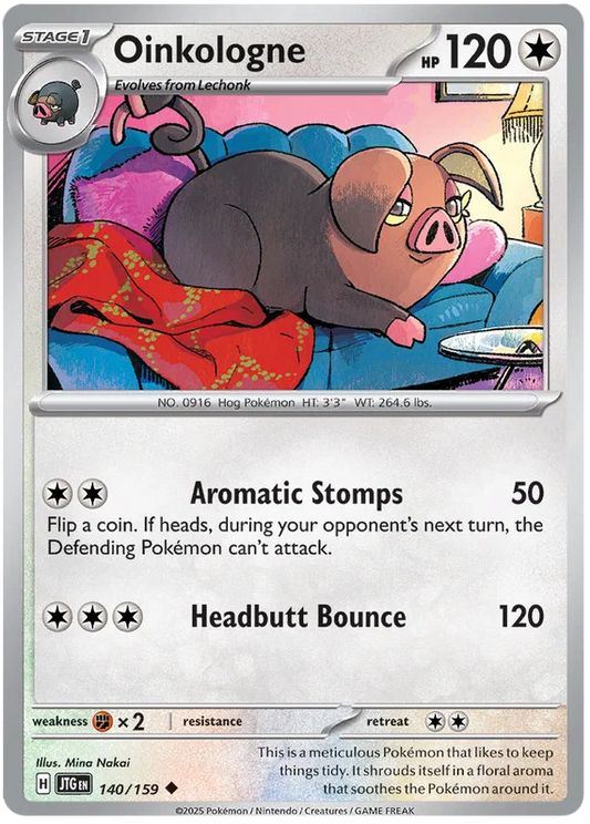 Pokémon Oinkologne common kaart #140 uit de Journey Together set