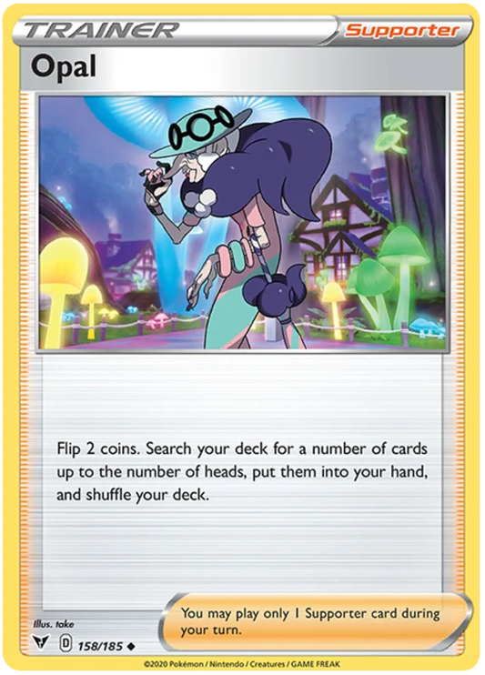 Pokémon Opal Trainer Supporter kaart 158/185 uit Vivid Voltage