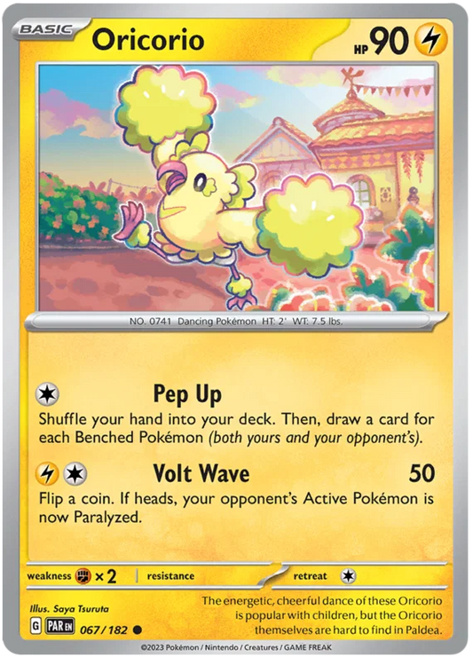 Oricorio common Pokémon kaart uit Paradox Rift #067