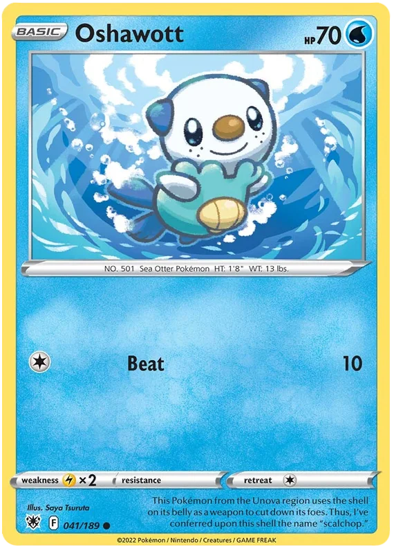 Oshawott common kaart #041/189 uit Pokémon Astral Radiance