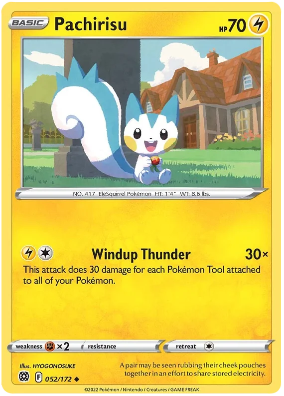 Pachirisu common kaart 052/172 uit de Pokémon Brilliant Stars set