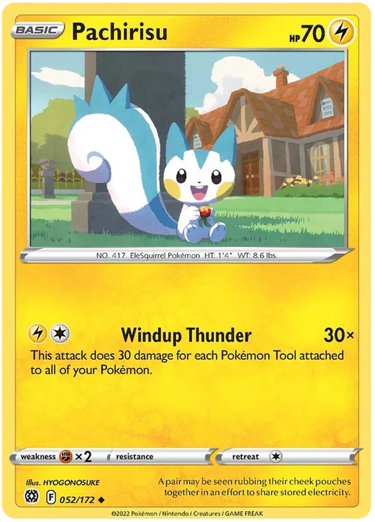 Pachirisu common kaart 052/172 uit de Pokémon Brilliant Stars set