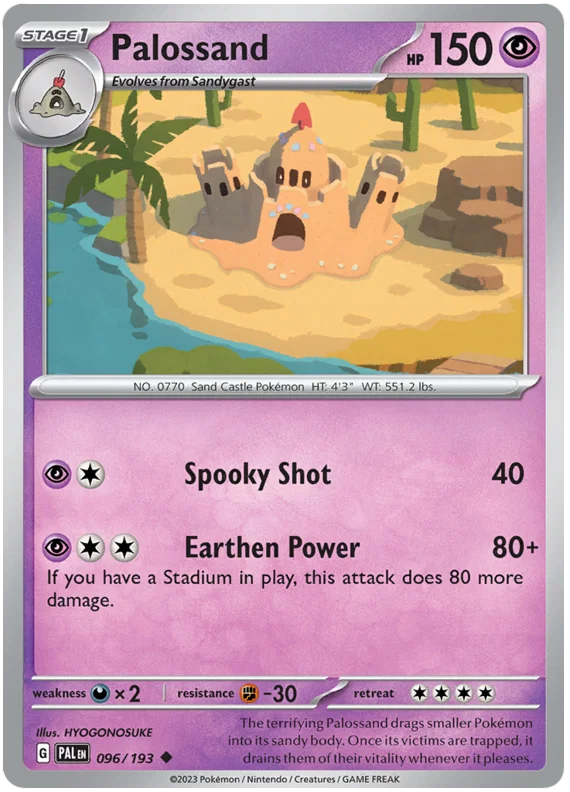 Palossand common kaart #096 uit de Pokémon Paldea Evolved set