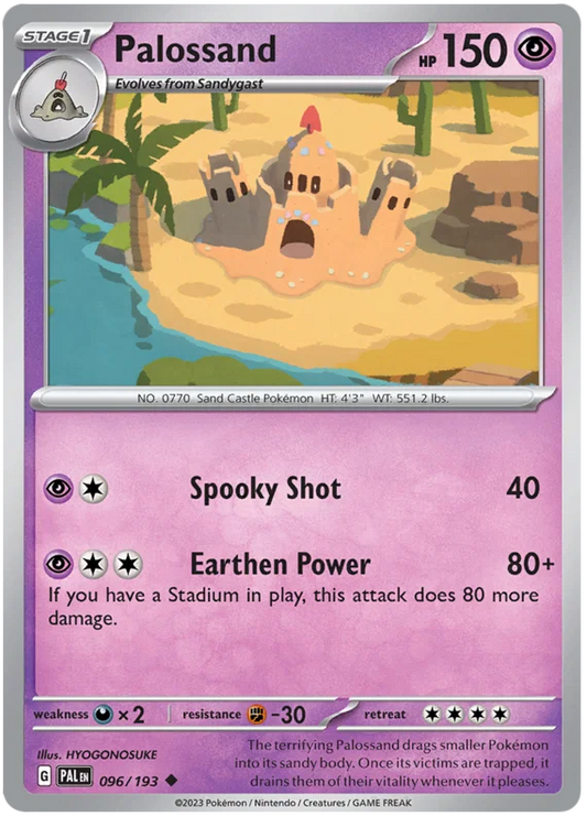 Palossand common kaart #096 uit de Pokémon Paldea Evolved set