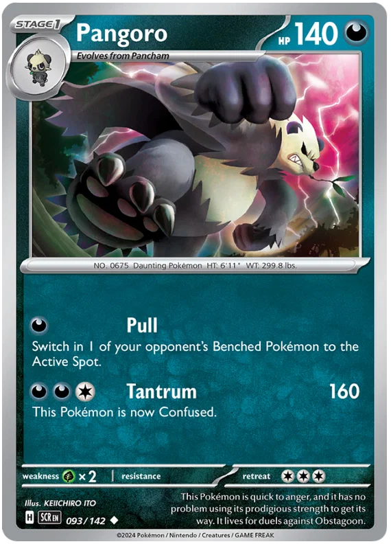 Pangoro common Pokémon kaart #093 uit de Stellar Crown set