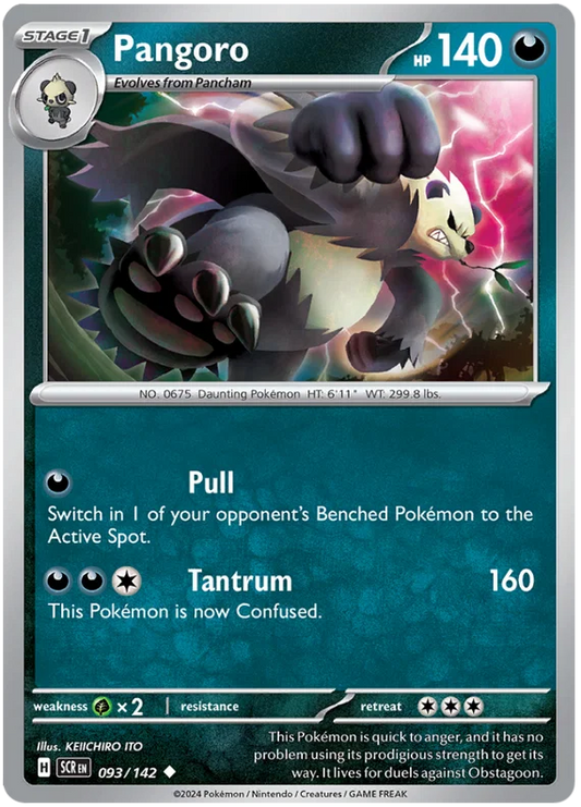 Pangoro common Pokémon kaart #093 uit de Stellar Crown set