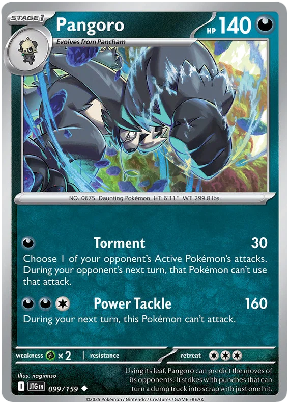 Pangoro common Pokémon kaart nummer 099 uit de Journey Together set