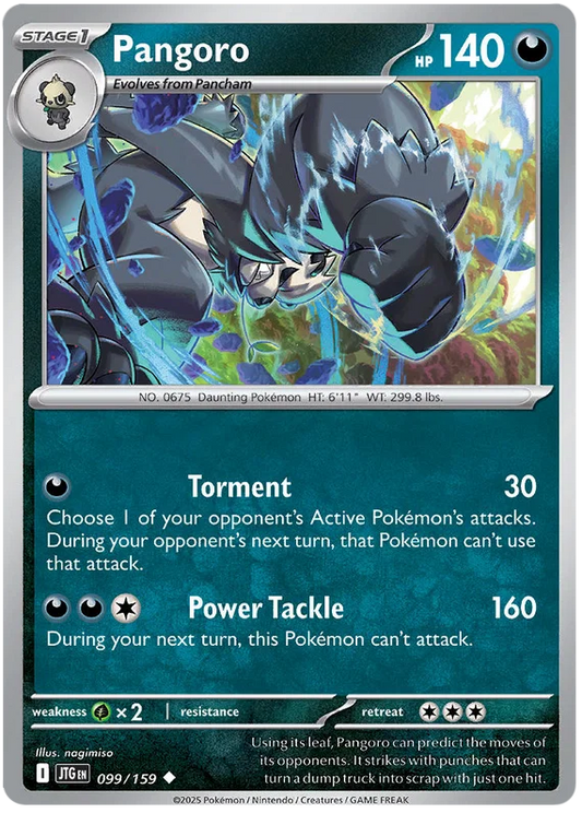 Pangoro common Pokémon kaart nummer 099 uit de Journey Together set