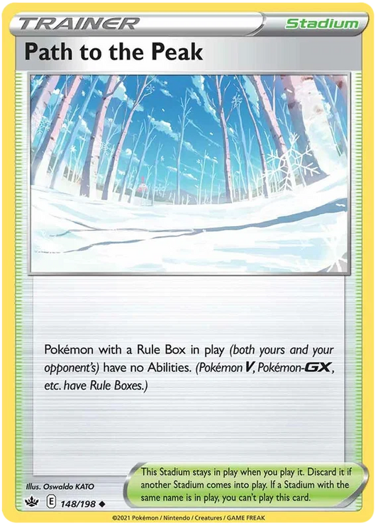 Path to the Peak Trainer Stadium kaart uit de Pokémon Chilling Reign set, common #148/198