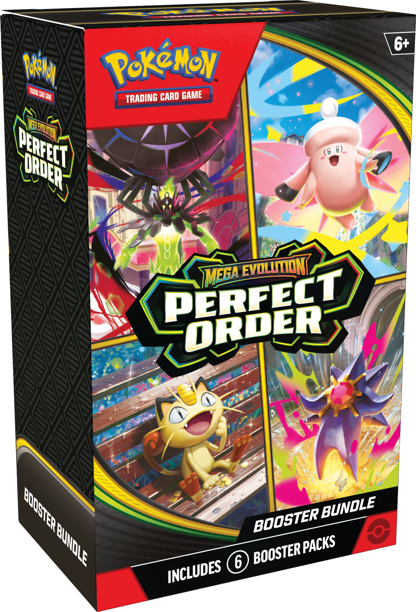 Pokémon TCG Perfect Order Booster Bundle voorkant met 6 booster packs
