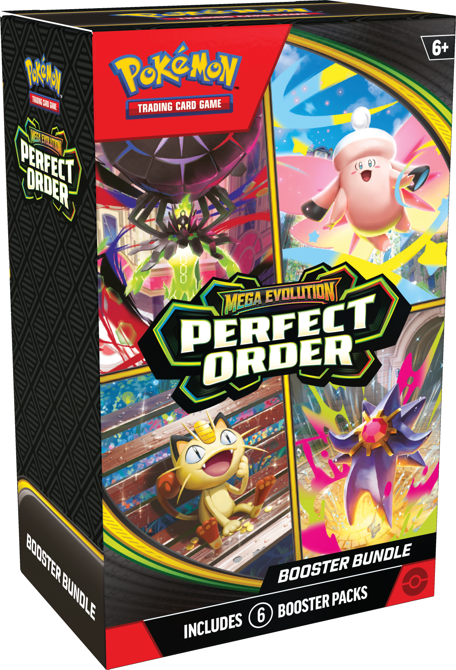 Pokémon TCG Perfect Order Booster Bundle voorkant met 6 booster packs