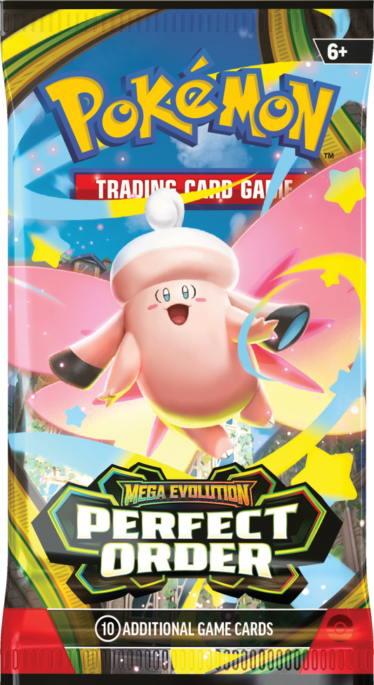 Pokémon TCG Perfect Order Booster Pack artwork met de eerste variant van de set
