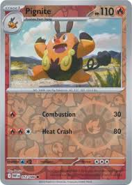 Pignite reverse holo Pokémon kaart nummer 012 uit de White Flare set