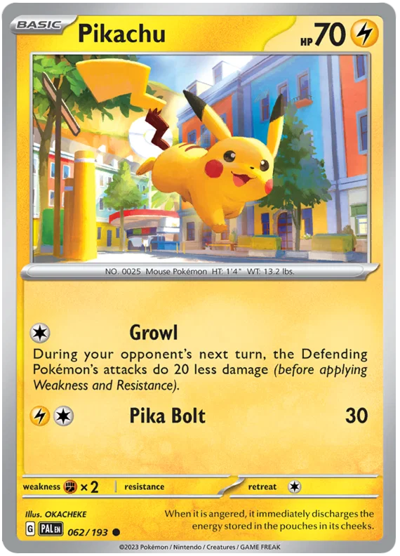 Pikachu #062 common kaart uit de Pokémon Paldea Evolved set