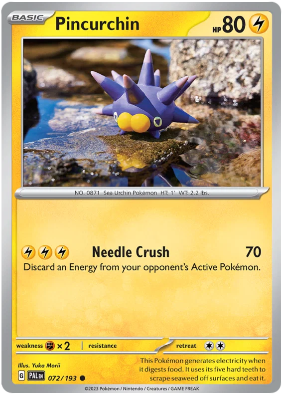 Pincurchin common kaart #072 uit de Pokémon Paldea Evolved set
