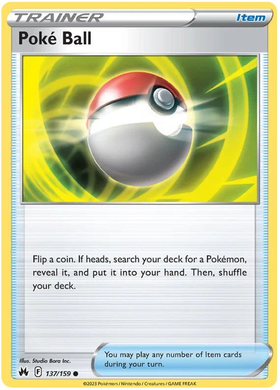 Pokémon Poké Ball #137 common kaart uit de Crown Zenith set