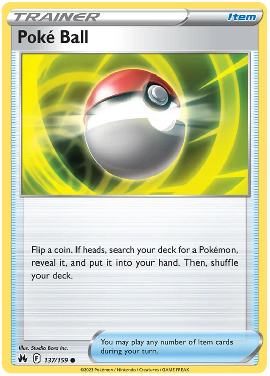 Pokémon Poké Ball #137 common kaart uit de Crown Zenith set