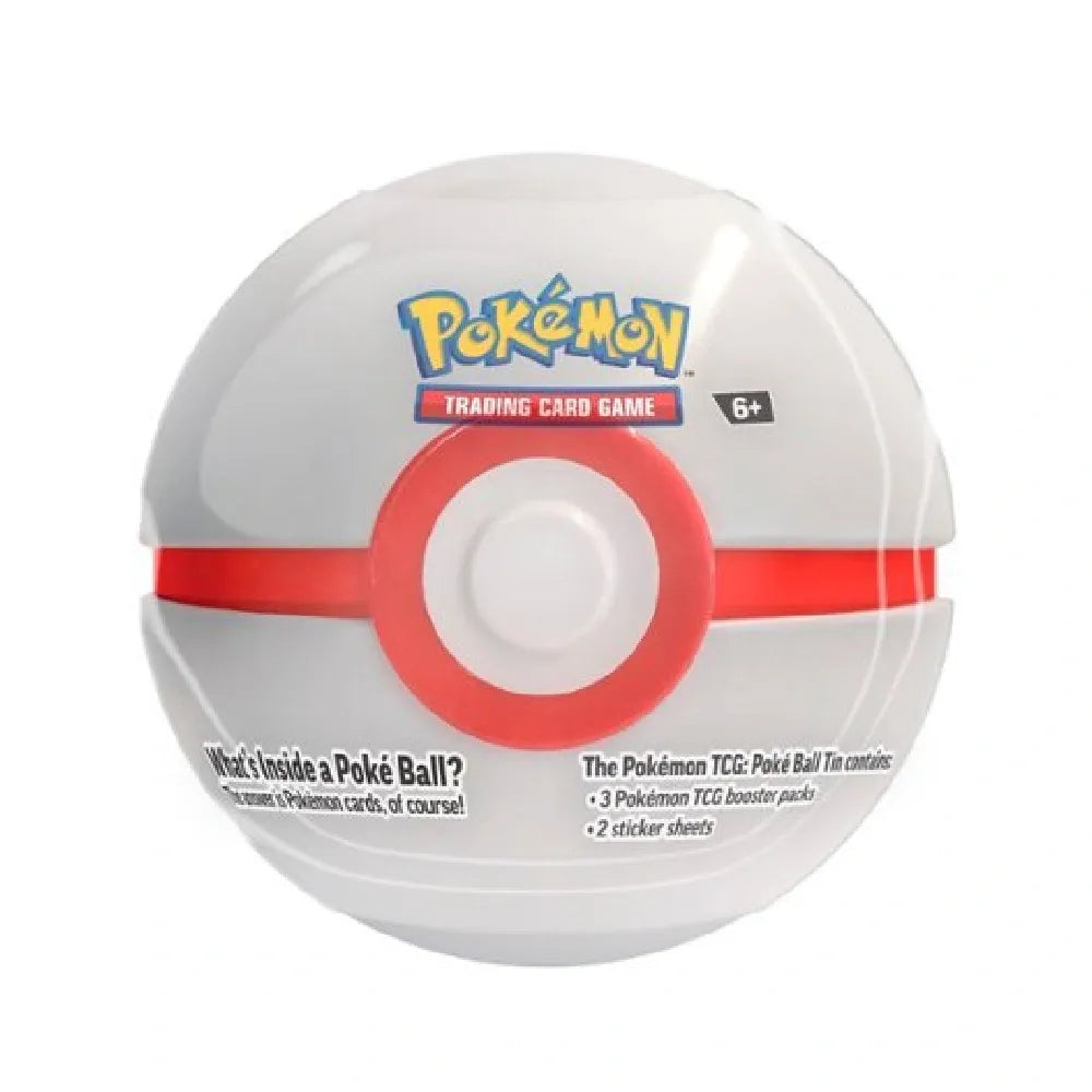 Pokémon Poké Ball Tin 2024 Reprint Premier Ball met booster packs en stickers