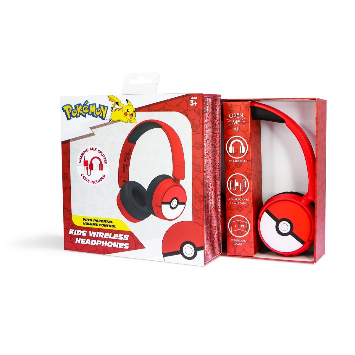 Pokémon Pokéball Bluetooth kinder koptelefoon met iconisch design