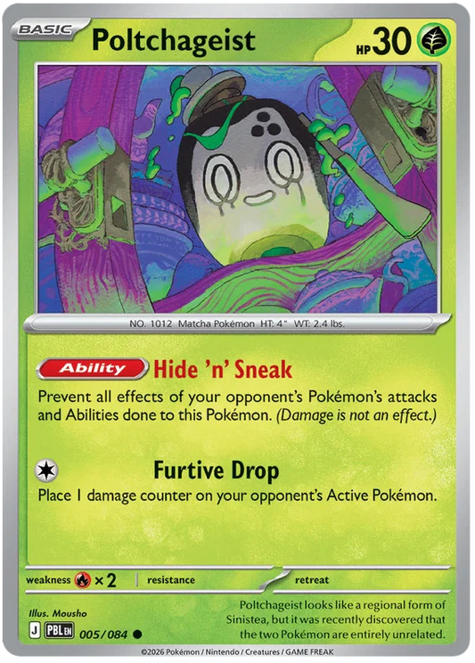 Poltchageist common kaart #005 uit de Pokémon Black Bolt set