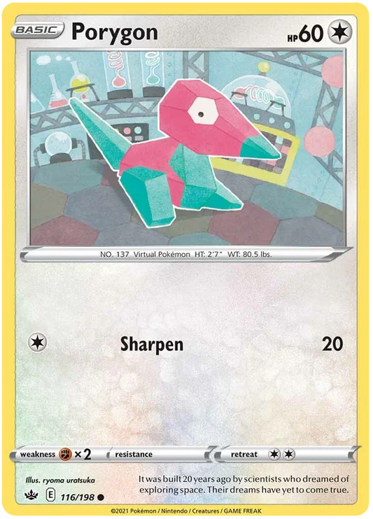Porygon common kaart #116/198 uit de Pokemon Chilling Reign set