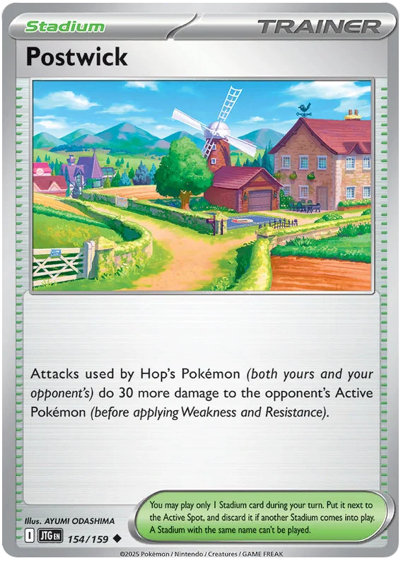 Pokémon kaart Postwick #154 common uit de Journey Together set