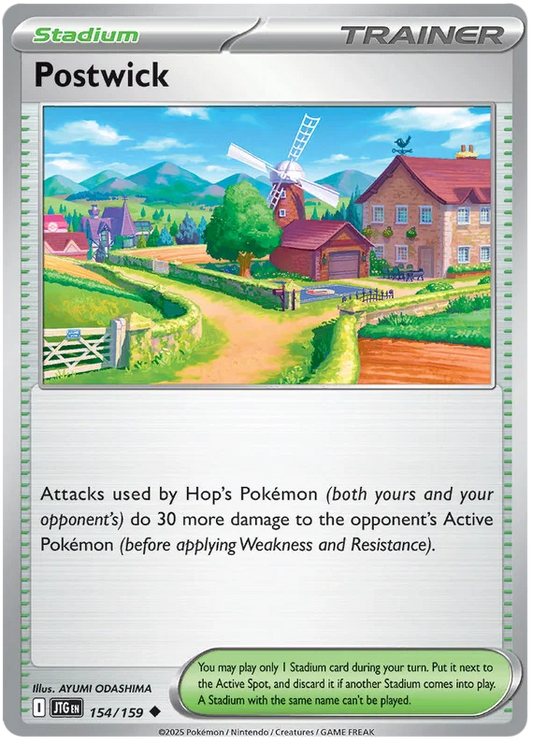 Pokémon kaart Postwick #154 common uit de Journey Together set