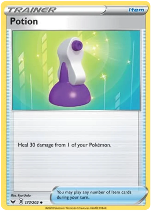 Pokémon Potion trainerkaart 177/202 uit de Sword & Shield Base Set