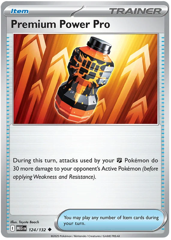 Pokémon Premium Power Pro kaart #124 common uit de Mega Evolution set