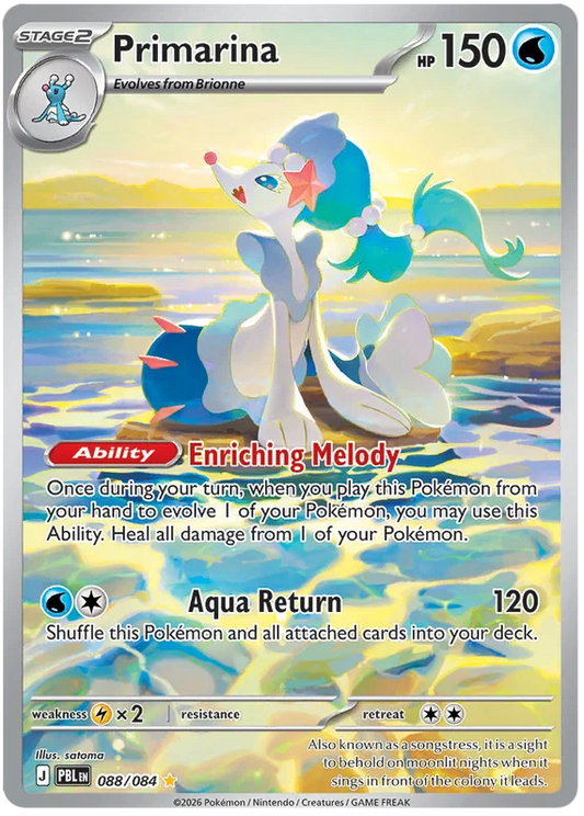 Primarina Illustration Rare pokémonkaart nummer 088 uit de Pitch Black set