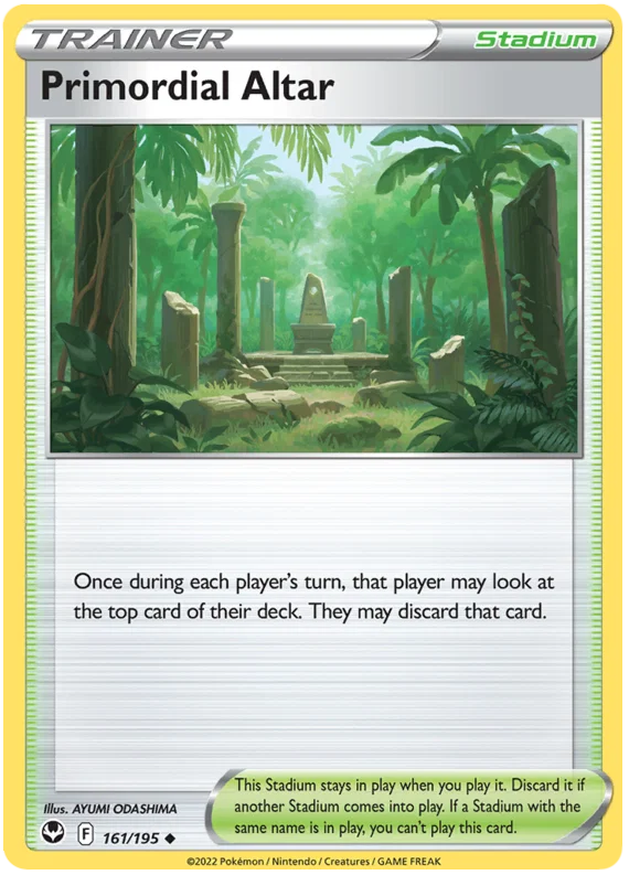 Pokémon Primordial Altar #161 common kaart uit Silver Tempest set