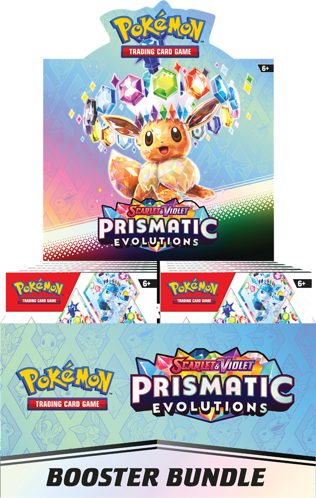 Pokémon Prismatic Evolutions Booster Bundle met zes booster packs