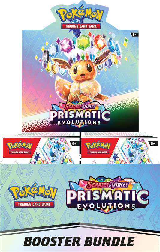 Pokémon Prismatic Evolutions Booster Bundle met zes booster packs